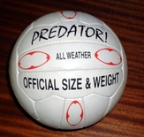 Box of 10 Bold Print Predator! Size 5 Rubber Synthetic Football